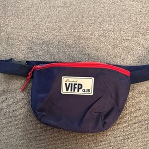 Carnival VIFP Club Navy Belt Bag with Red Zip Accent